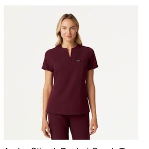 Jaanuu Andra slim 1 pocket scrub burgundy